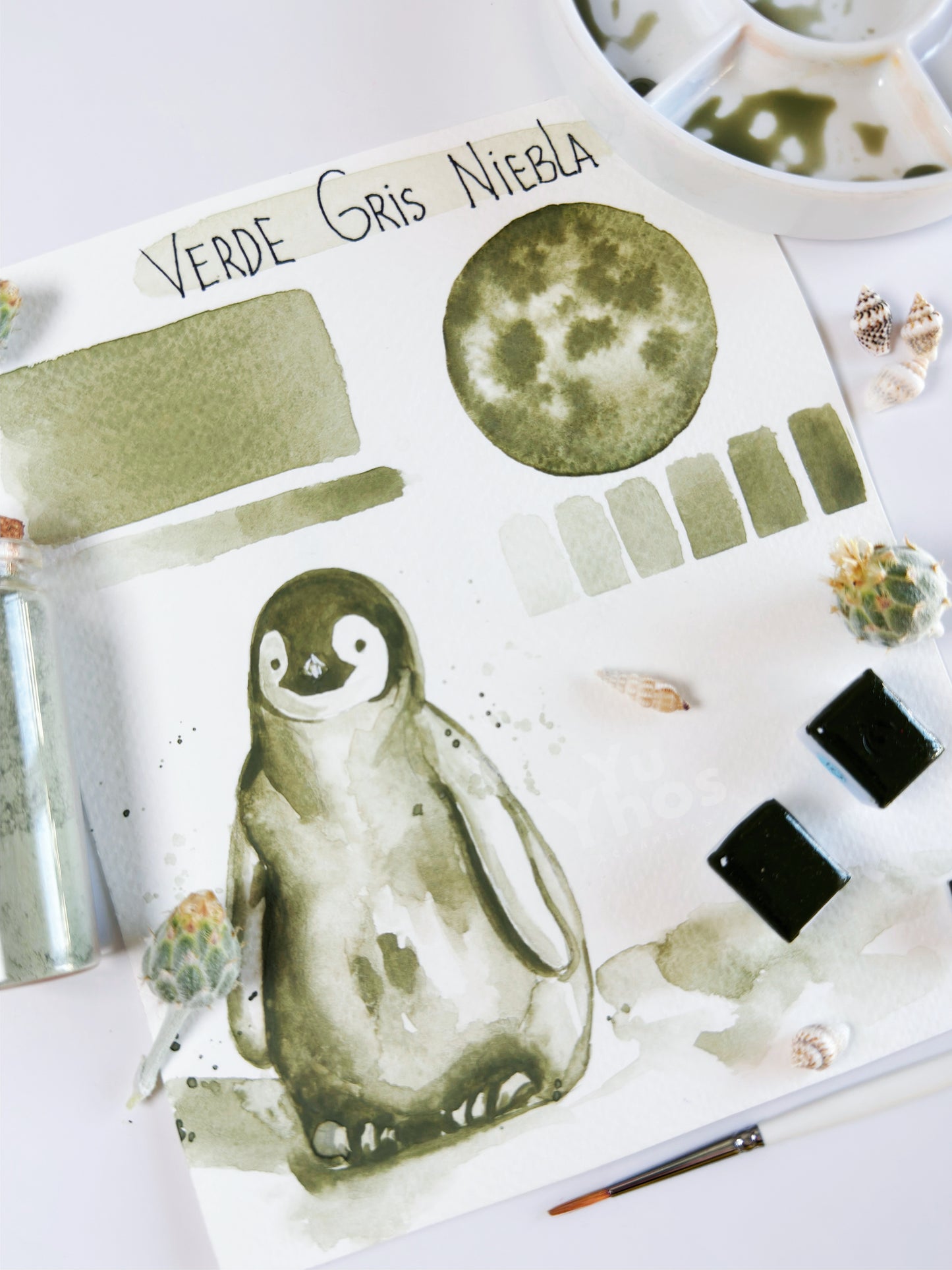 Verde Gris Niebla - Tono Monopigmento