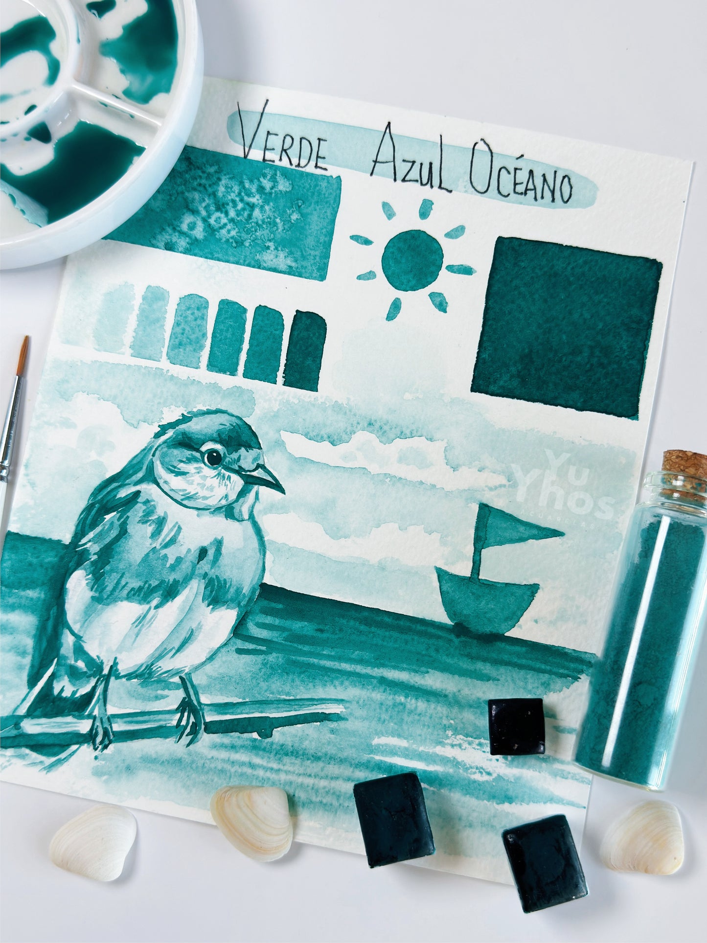 Verde Azul Océano - Tono Monopigmento