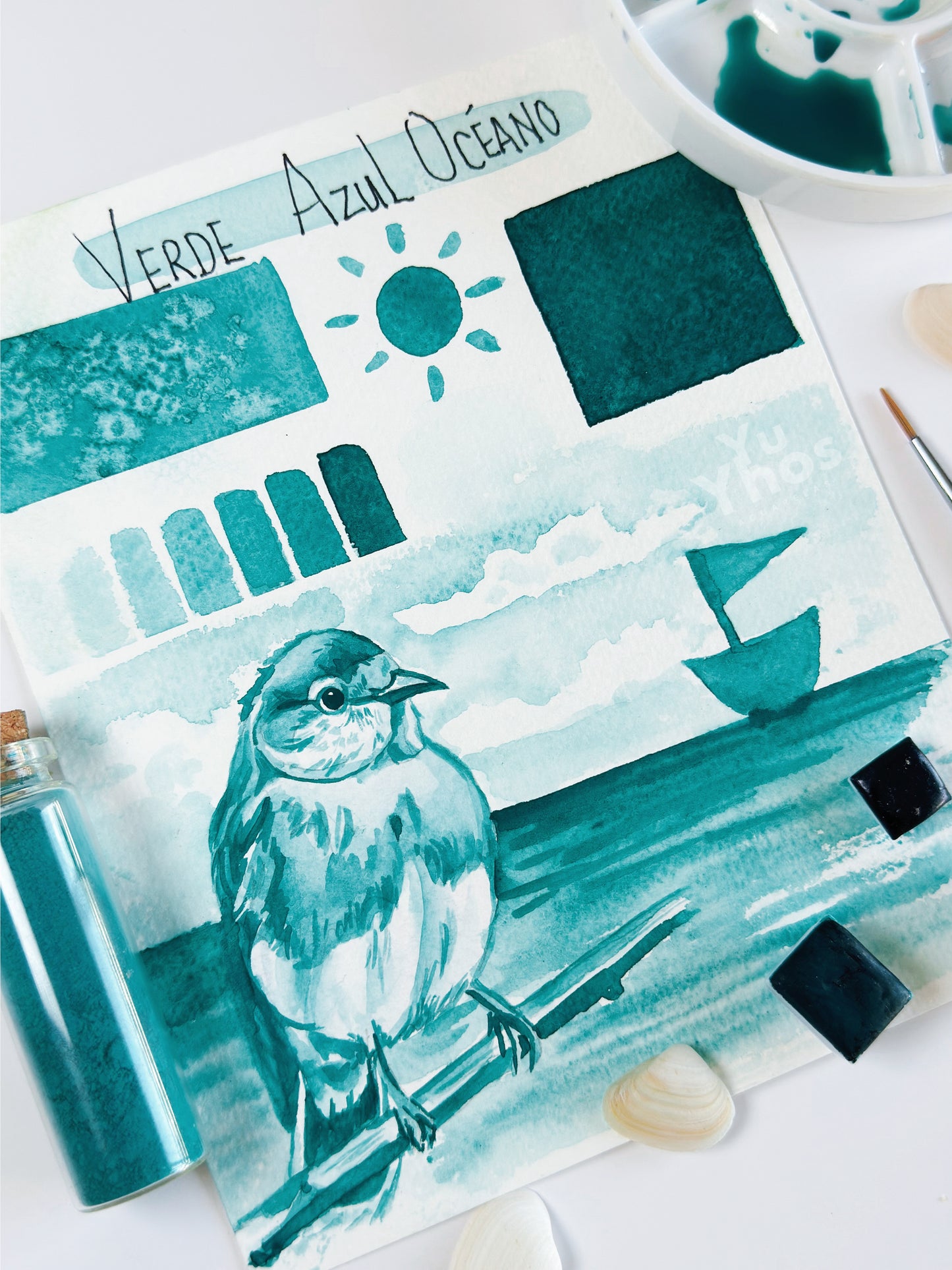 Verde Azul Océano - Tono Monopigmento