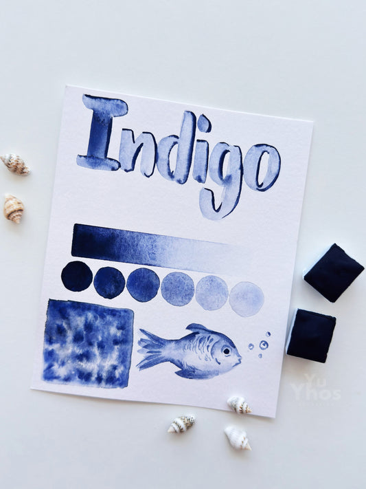 Azul Índigo – Acuarela Profesional