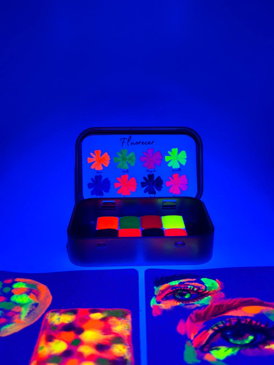 Set FLUORECER – Acuarelas Neón Artesanales
