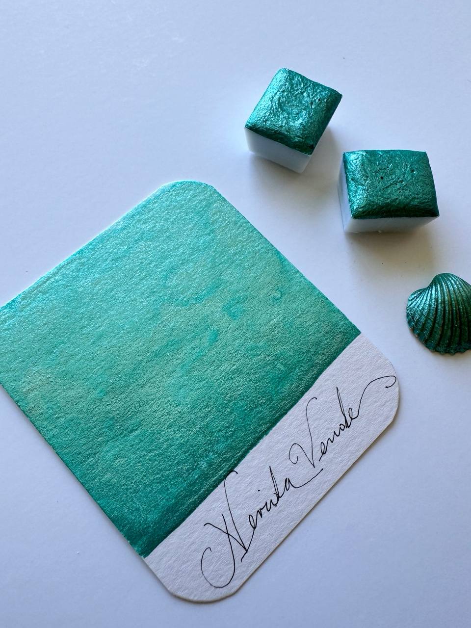 Nerida Verde – Acuarela Profesional Metalizada