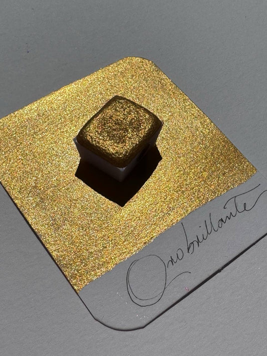 Oro Brillante – Acuarela Profesional Metalizada Brillante
