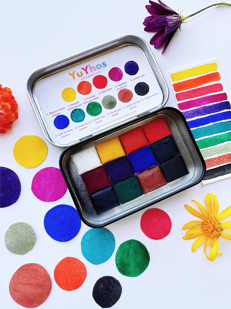 Set CLÁSICO– Acuarela Profesional MONOPIGMENTO (12 colores)