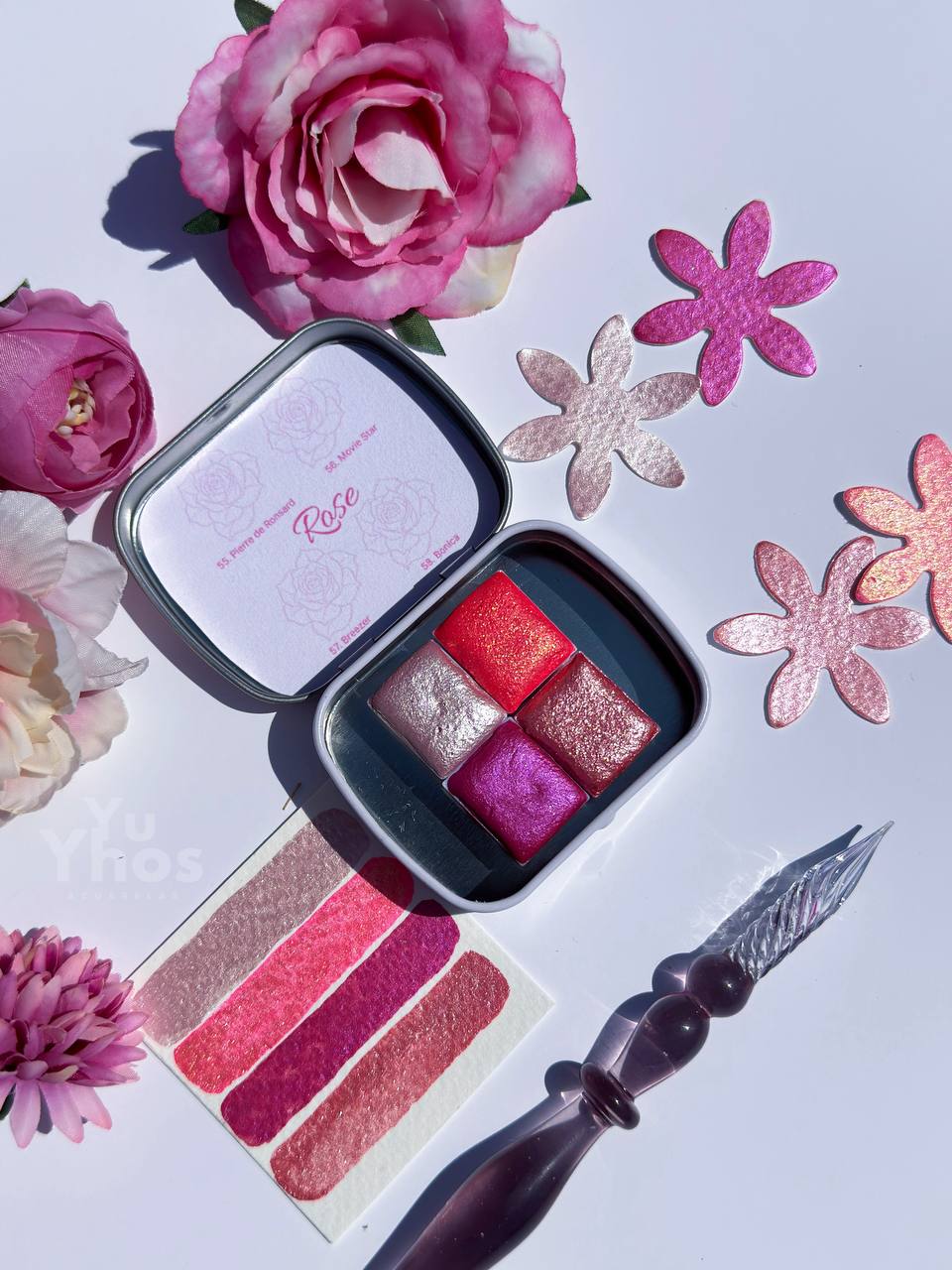 Set ROSE – Acuarelas Metalizadas