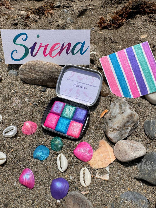 Set SIRENA – Acuarelas Metalizadas