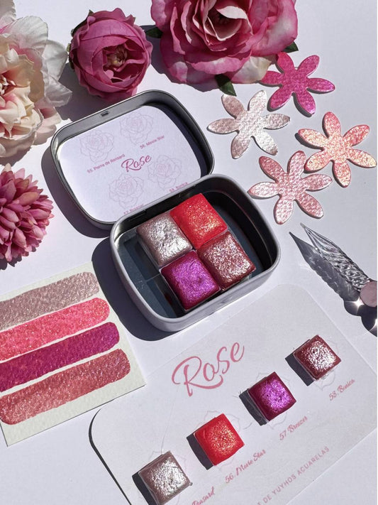 Set ROSE – Acuarelas Metalizadas