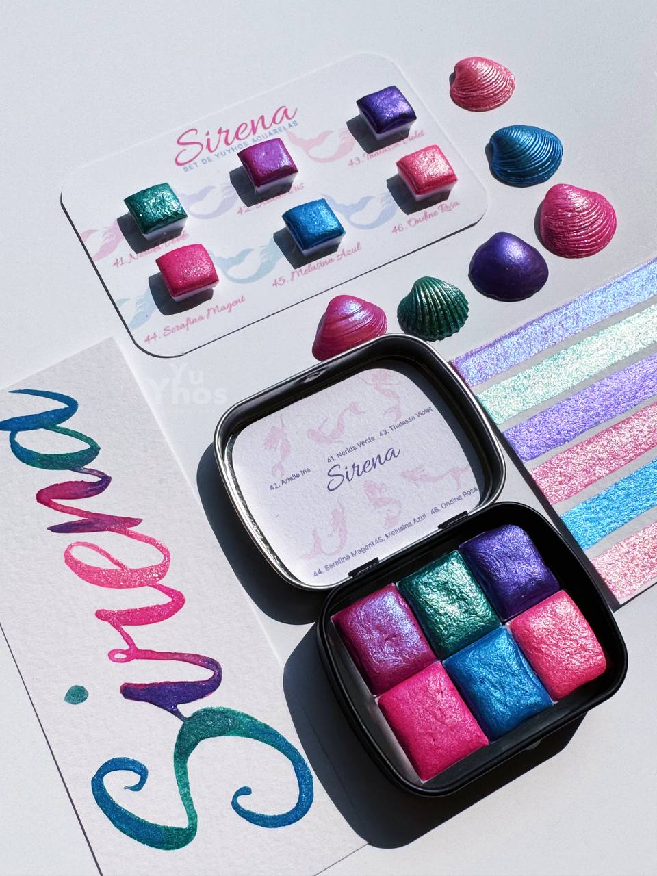 Set SIRENA – Acuarelas Metalizadas
