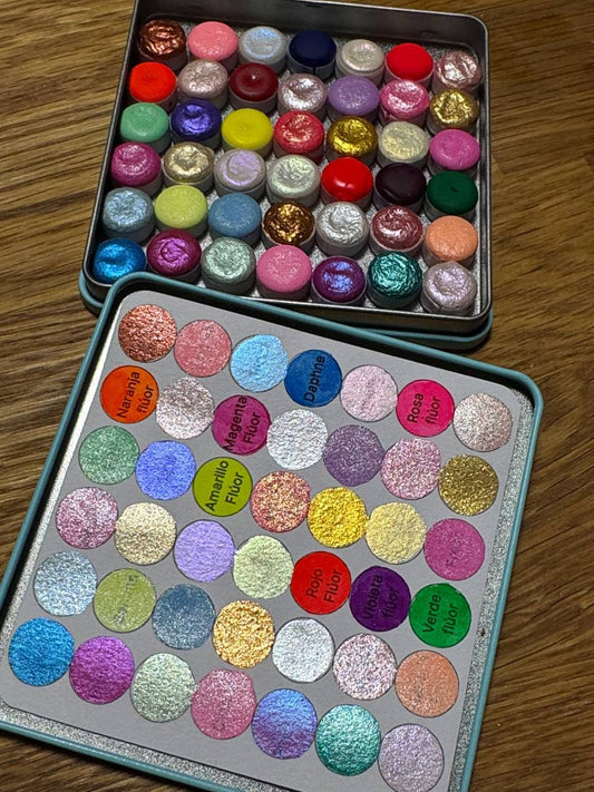 Set de acuarelas Diamantitos – 42 tonos artesanales