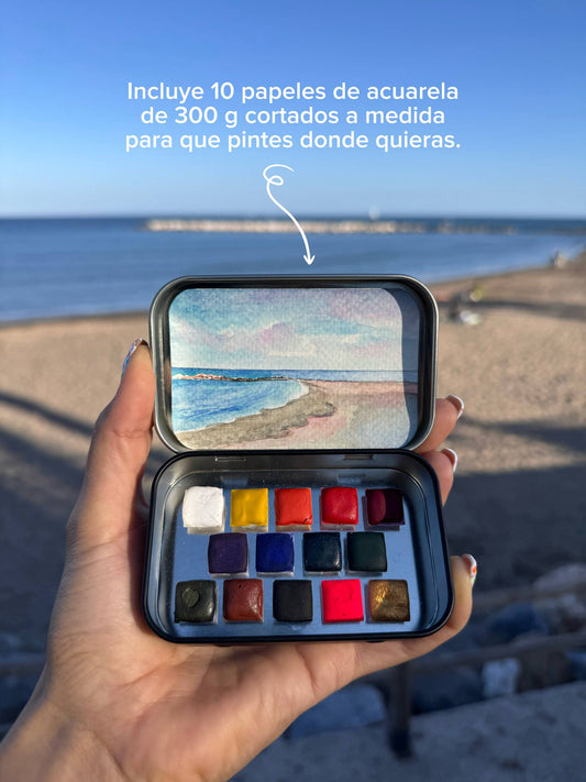 Set CLÁSICO mini – Acuarela Profesional MONOPIGMENTO (14 colores)