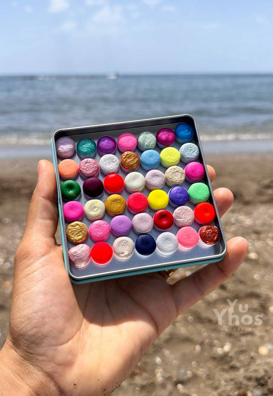 Set YUYHITOS – Acuarelas Mini Pan en 42 tonos