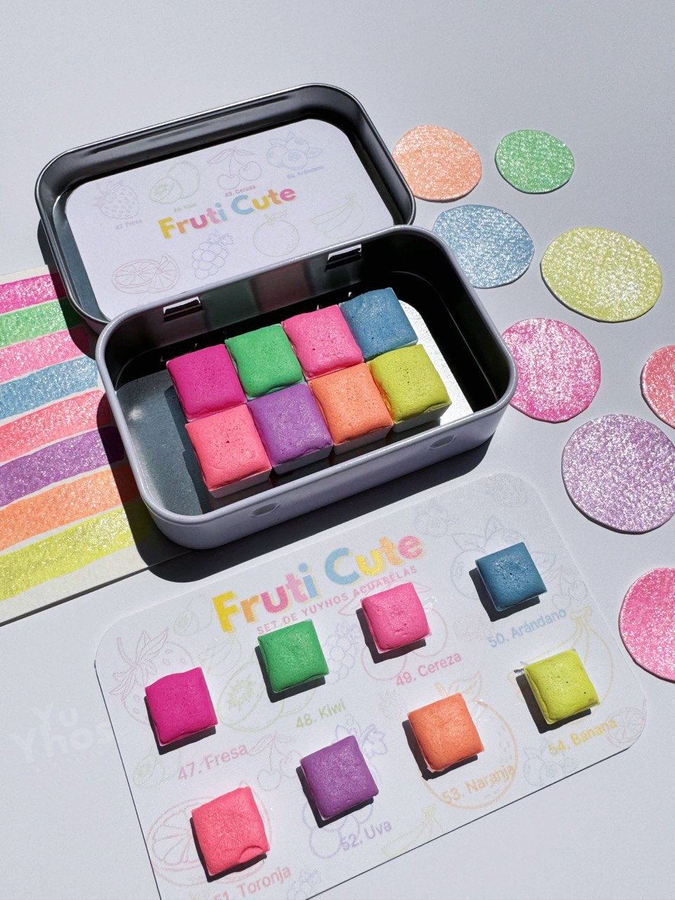 Set FRUTICUTE – Tonos Pastel Neón Metalizados