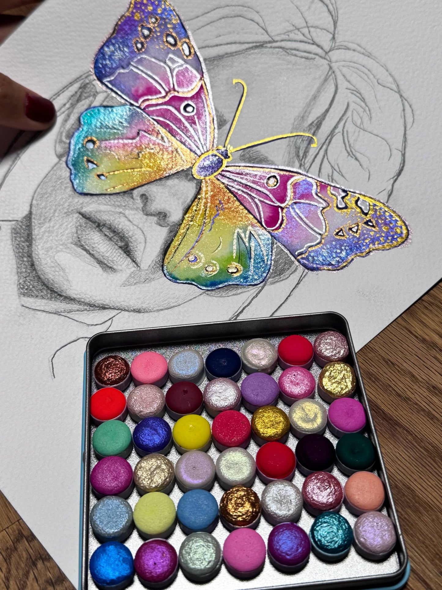 Set YUYHITOS – Acuarelas Mini Pan en 42 tonos