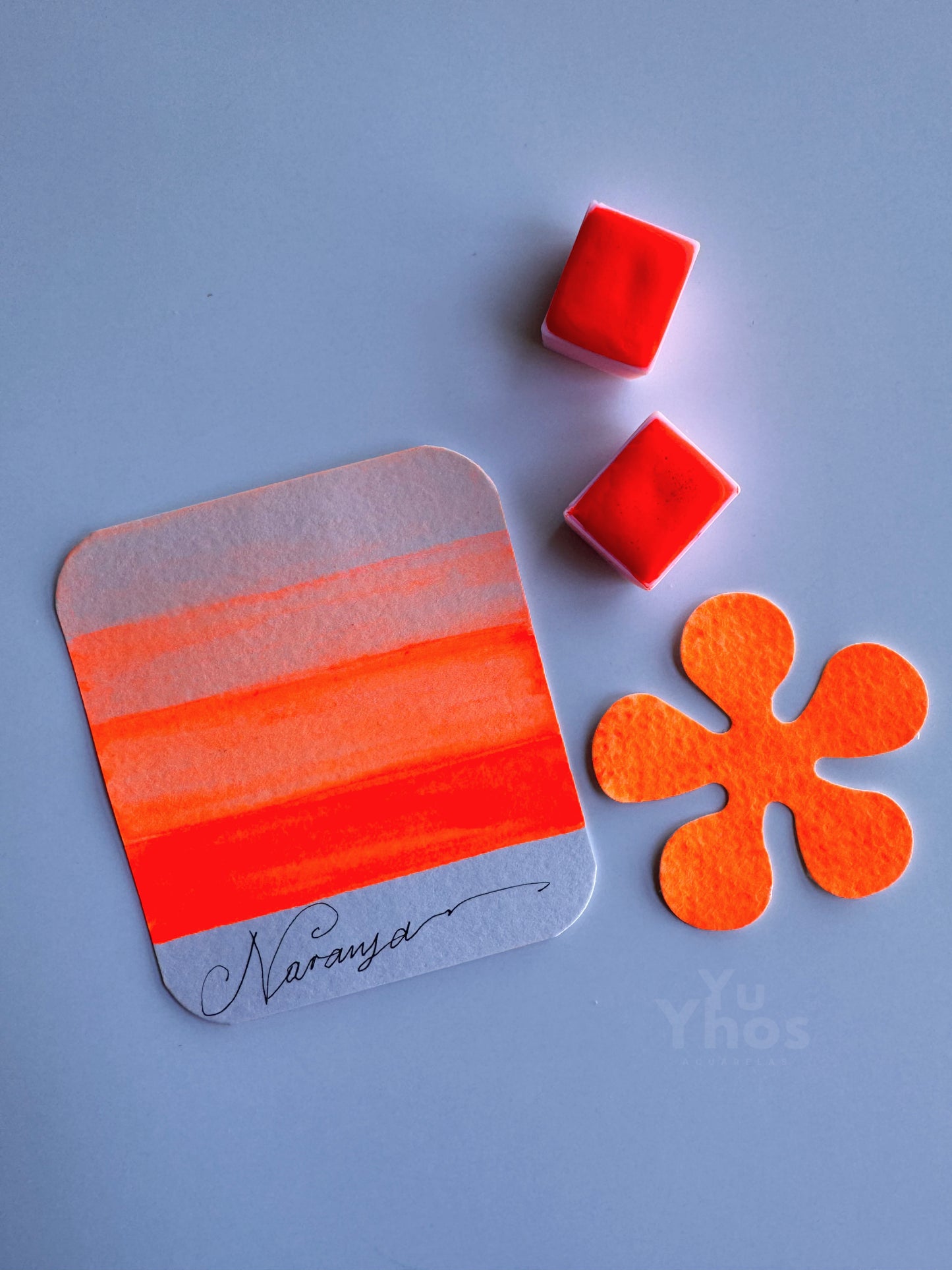 Naranja Flúor – Acuarela Profesional