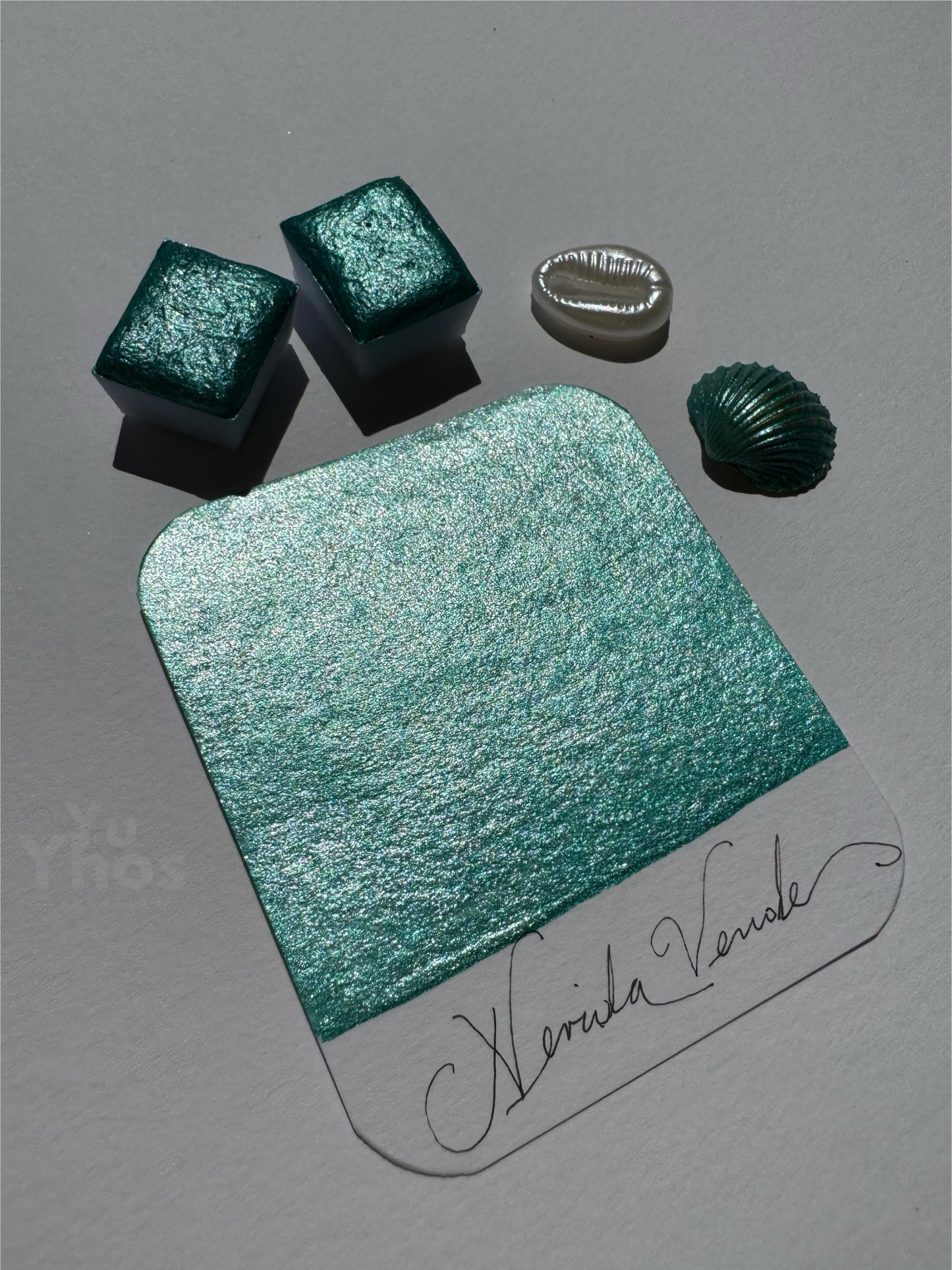 Nerida Verde – Acuarela Profesional Metalizada