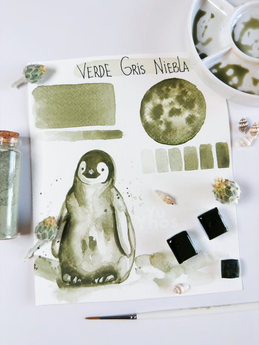 Verde Gris Niebla - Tono Monopigmento