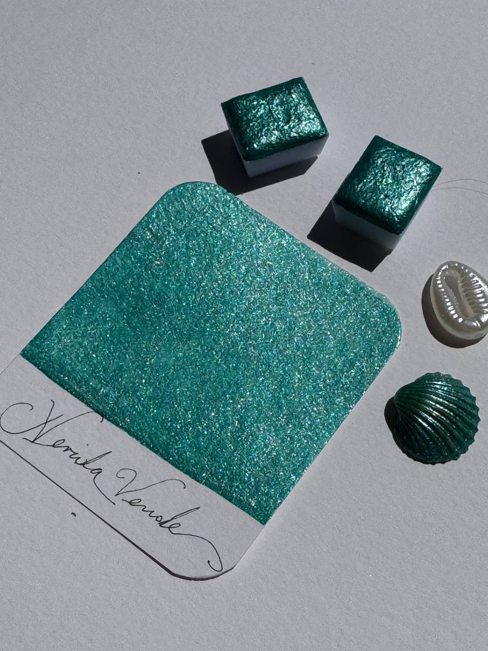 Nerida Verde – Acuarela Profesional Metalizada