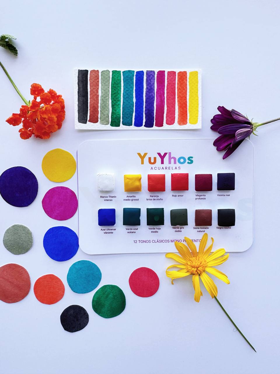 Set CLÁSICO– Acuarela Profesional MONOPIGMENTO (12 colores)