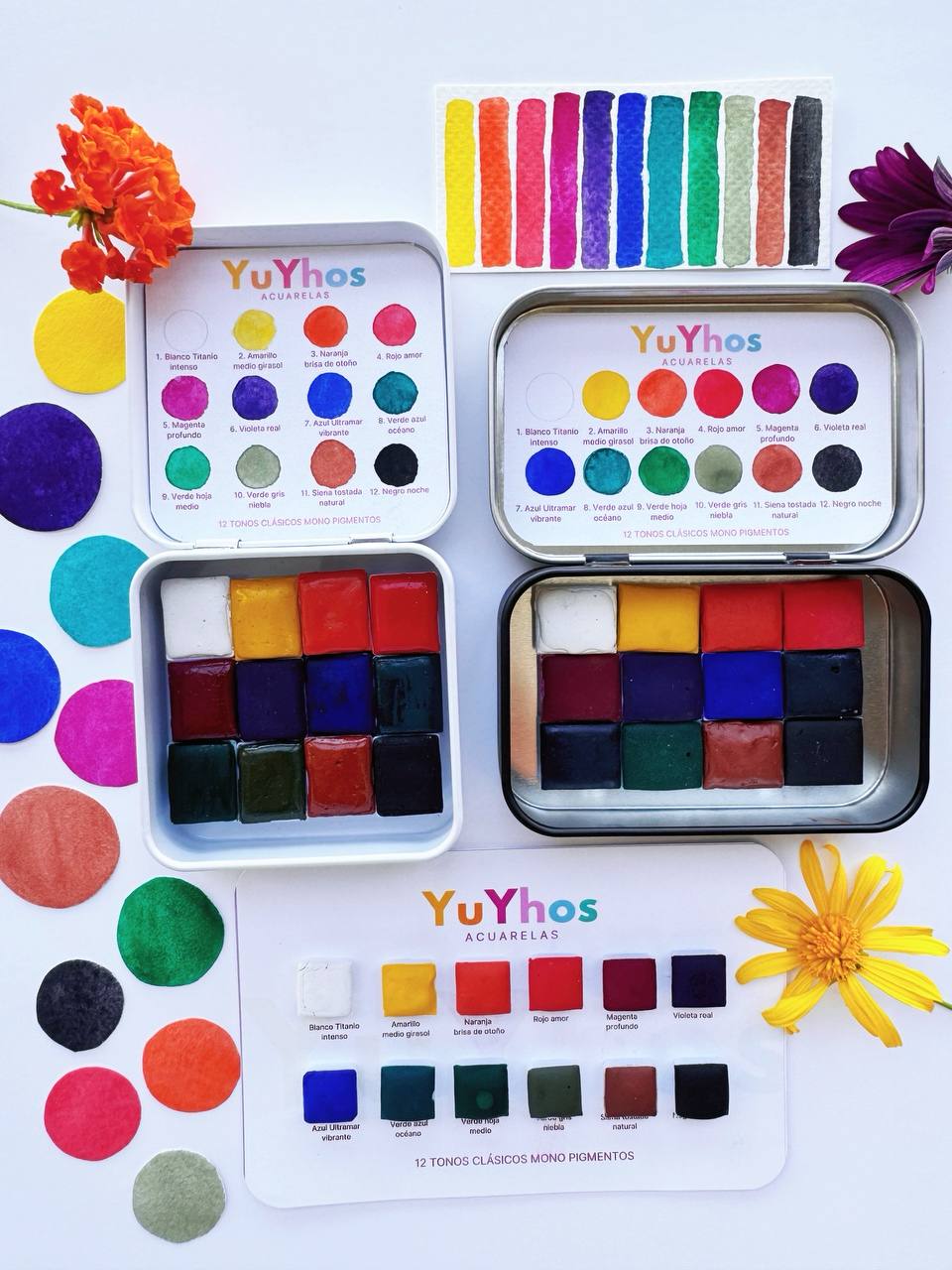 Set CLÁSICO– Acuarela Profesional MONOPIGMENTO (12 colores)