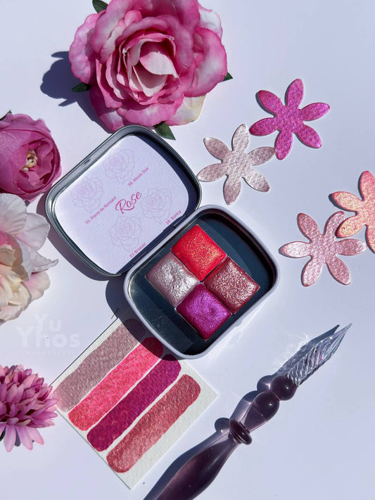 Set ROSE – Acuarelas Metalizadas