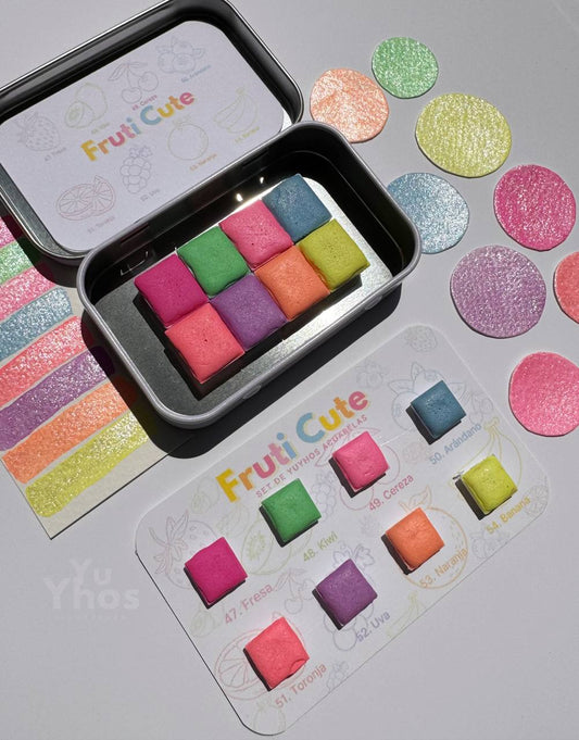 Set FRUTICUTE – Tonos Pastel Neón Metalizados